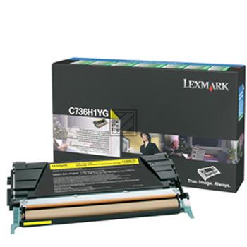 ORIGINAL Lexmark Toner Gelb C736H1YG ~10000 Seiten Rckgabe-Druckkassette