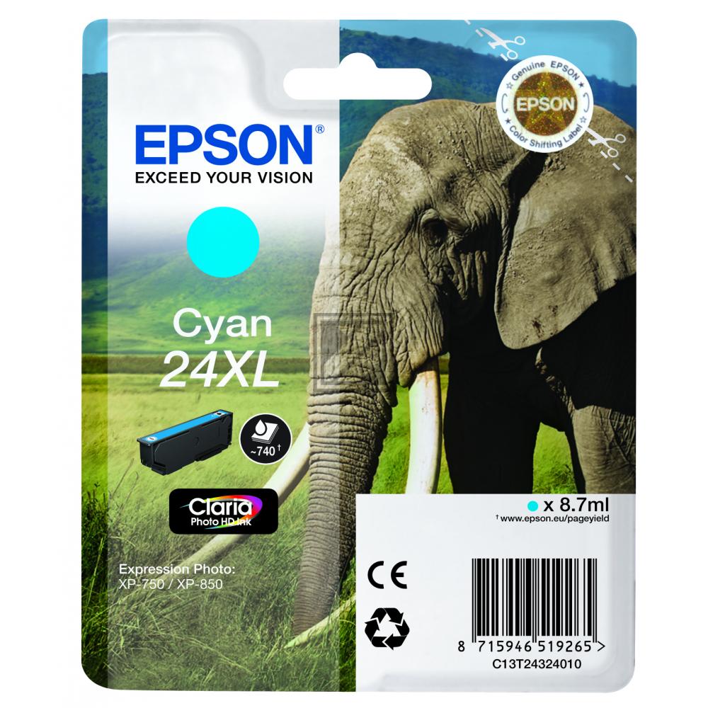 Epson Tintenpatrone cyan HC (C13T24324010, T2432)