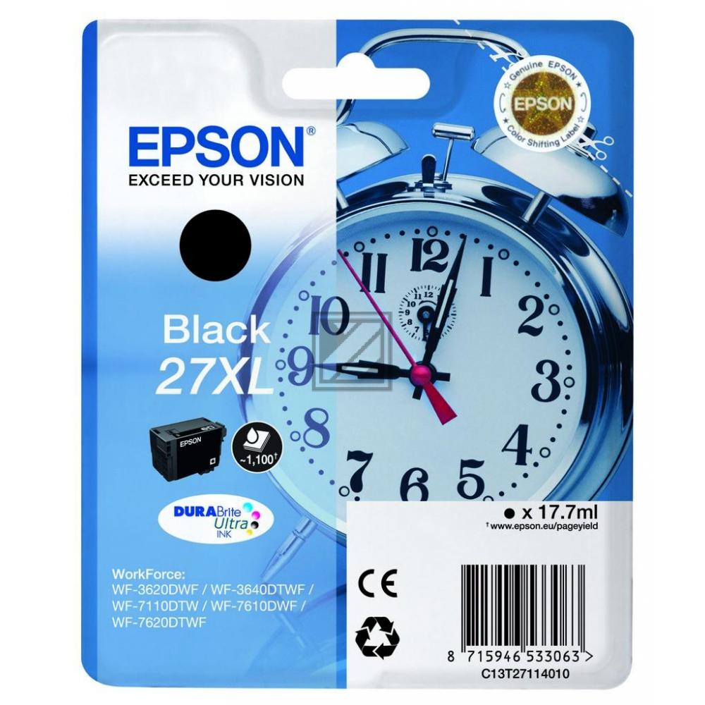 Epson Tintenpatrone schwarz HC (C13T27114010, T2711)