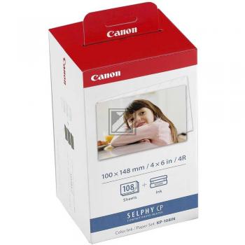 ORIGINAL Canon Value Pack mehrere Farben KP-108IN 3115B001 100 x 148 mm, 108 Blatt, 3 Kartuschen farbig
