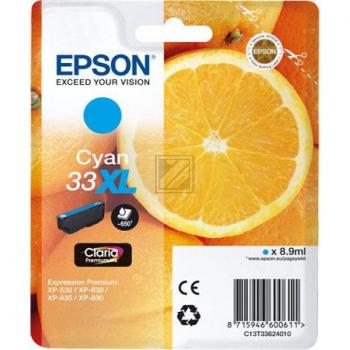 Epson Ink-Cartridge with secure cyan HC (C13T33624022, T3362)