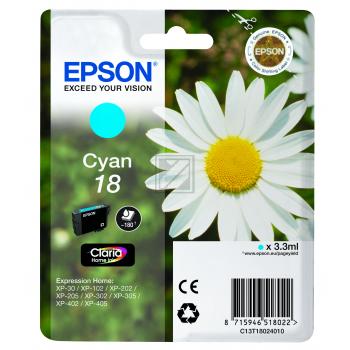 Epson Ink-Cartridge cyan (C13T18024022, T1802)