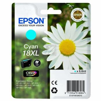 Epson Ink-Cartridge cyan HC (C13T18124022, T1812)