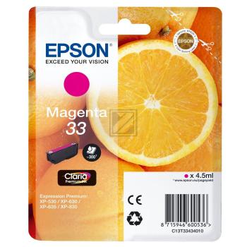 Epson Ink-Cartridge with secure magenta (C13T33434022, T3343)