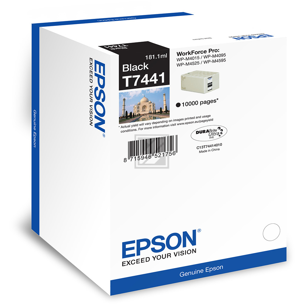 Epson Tintenpatrone schwarz HC plus + (C13T74414010, T7441)