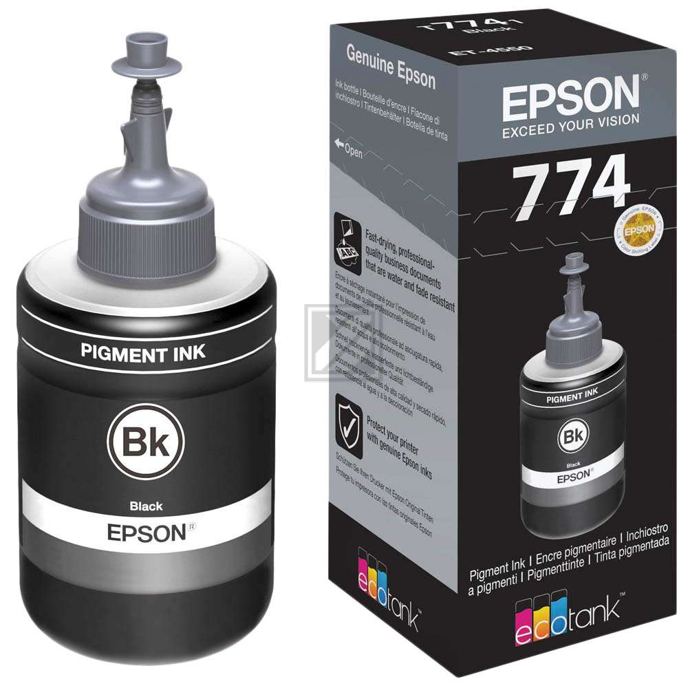 Epson Tintennachfüllfläschchen schwarz (C13T774140, T7741)