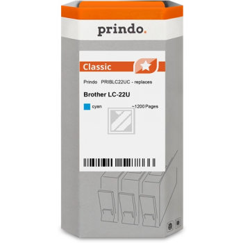 Prindo Tintenpatrone (Classic) cyan (PRIBLC22UC) ersetzt LC-22UC