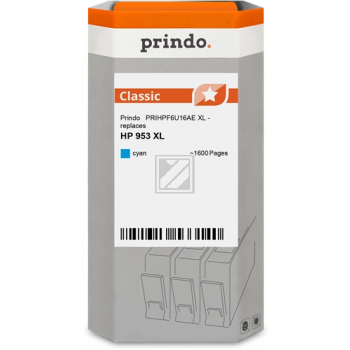 Prindo Tintenpatrone (Classic) cyan HC (PRIHPF6U16AE) ersetzt 953XL