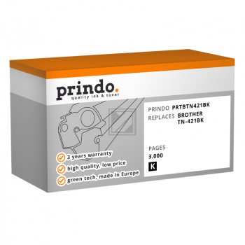 Prindo Toner-Kartusche schwarz (PRTBTN421BK) ersetzt TN-421BK