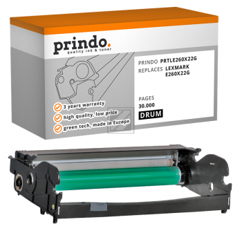 ORIGINAL Prindo Bildtrommel Schwarz PRTLE260X22G Classic ~30000 Seiten kompatibel mit Lexmark E260X22G