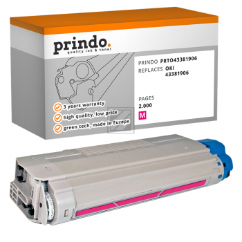 Prindo Toner-Kit magenta (PRTO43381906) ersetzt 43381906