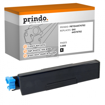 Prindo Toner-Kit schwarz (PRTO44574702) ersetzt 44574702