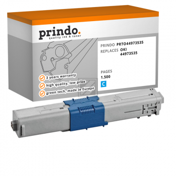 Prindo Toner-Kit cyan (PRTO44973535) ersetzt 44973535