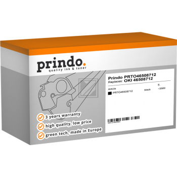 Prindo Toner-Kit schwarz HC (PRTO46508712) ersetzt 46508712