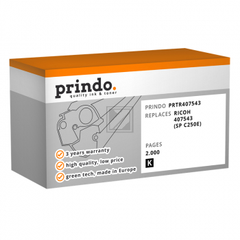 Prindo Toner-Kartusche schwarz (PRTR407543) ersetzt 407543