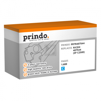 Prindo Toner-Kartusche cyan (PRTR407544) ersetzt 407544