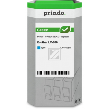 Prindo Tintenpatrone (Green) cyan (PRIBLC980CG) ersetzt LC-980C