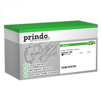 Prindo Toner-Kartusche (Green) schwarz (PRTC728G) ersetzt 728