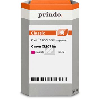 Prindo Tintenpatrone (Classic) magenta (PRICCLI571M) ersetzt CLI-571M