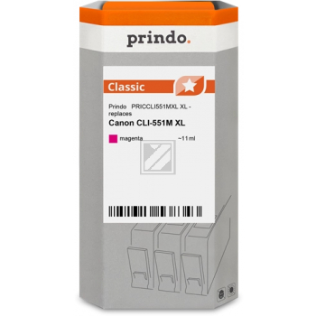 Prindo Tintenpatrone (Classic) magenta HC (PRICCLI551MXL) ersetzt CLI-551MXL