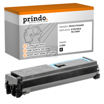 ORIGINAL Prindo Toner Schwarz PRTKYTK540K Classic ~5000 Seiten Prindo Classic: Die Premium Alternative, volle Funktionsfï¿½higkeit, mit Fï¿½llstandsanzeige - kompatibel mit Kyocera TK-540k (1T02HL0EU0)