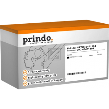 Prindo Toner-Kit schwarz (PRTO46471104) ersetzt 46471104