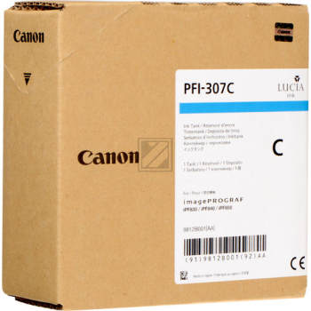 Original Canon 9812B001 / PFI-307C Tinte cyan