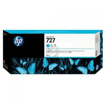 HP Tintenpatrone cyan HC plus (F9J76A, 727)