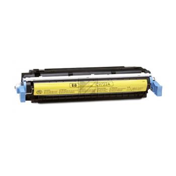 HP Toner-Kartusche gelb (C9722A, 641A) Qualitätsstufe: B Verpackung: Blau Weiß