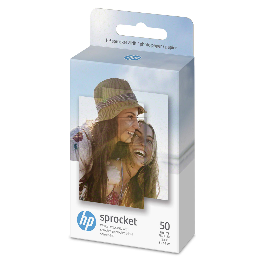 HP Zink Papier (Zink Papier) 50 Blatt 2 x 3 Zoll (1DE39A)