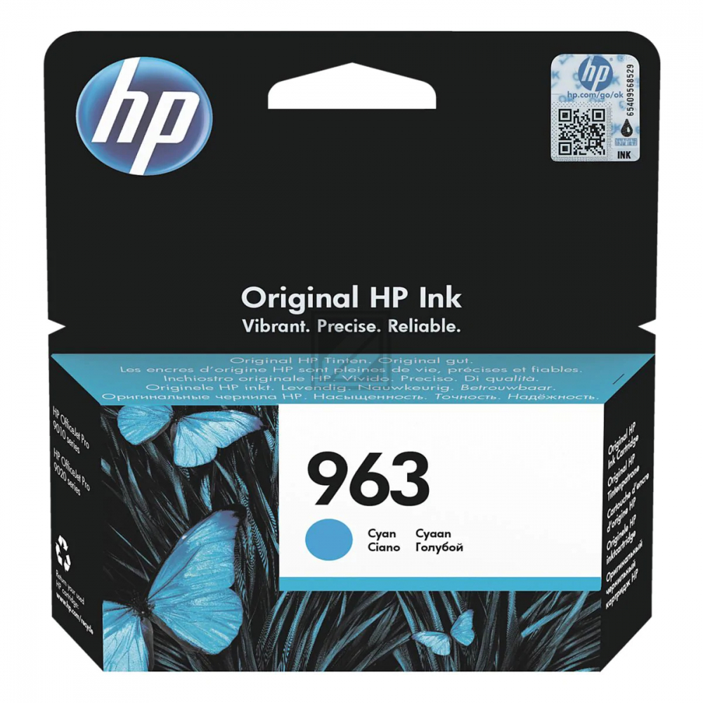 HP Tintendruckkopf cyan (3JA23AE#BGX, 963)