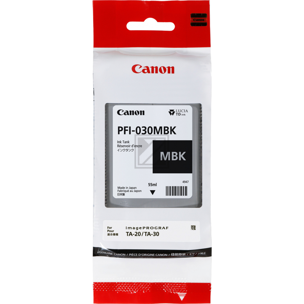 Canon Tintenpatrone schwarz matt (3488C001, PFI-030MBK)