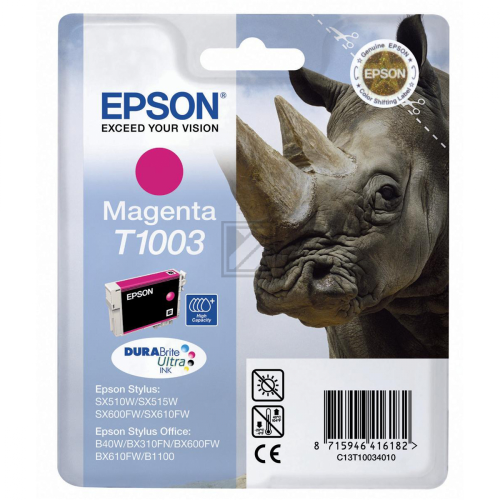 Epson Tintenpatrone magenta (C13T10034010, T1003)