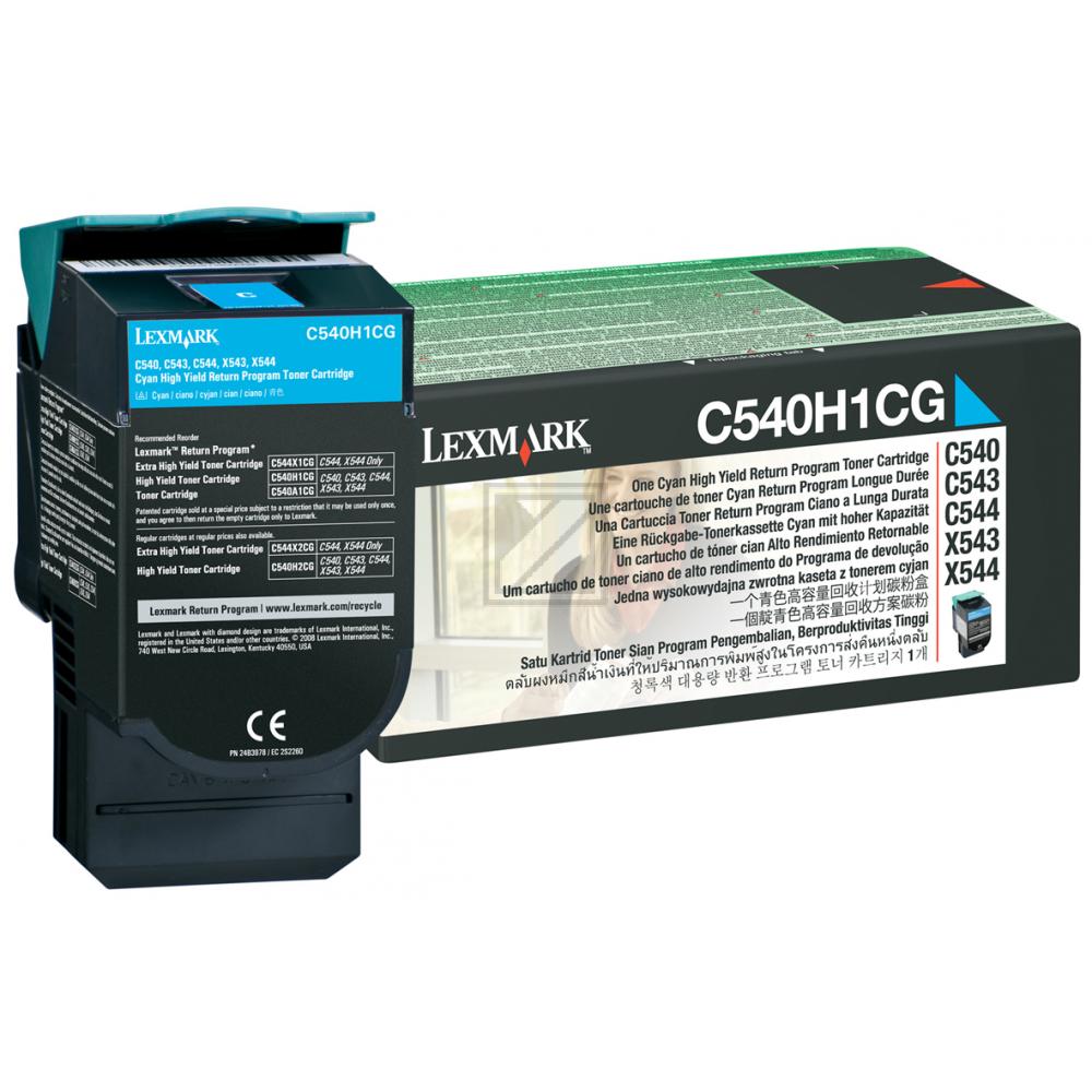 Lexmark Toner-Kartusche Prebate cyan HC (C540H1CG)