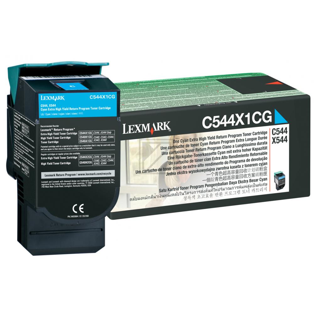 Lexmark Toner-Kit Prebate cyan HC plus (C544X1CG)