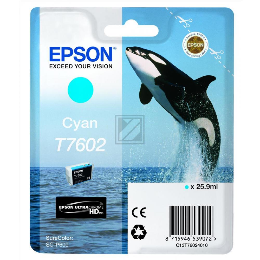 Epson Tintenpatrone cyan (C13T76024010, T7602)