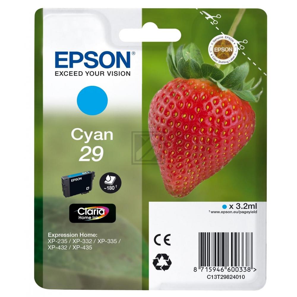 Epson Tintenpatrone cyan (C13T29824010, T2982)