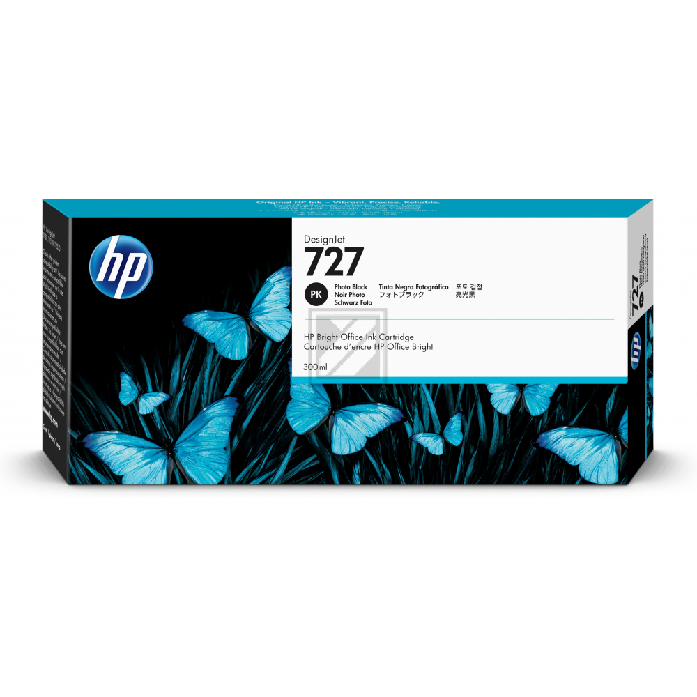 HP Tintenpatrone photo schwarz HC plus (F9J79A, 727)