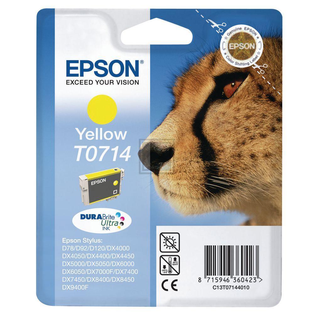 Epson Tintenpatrone gelb HC (C13T07144012, T0714)