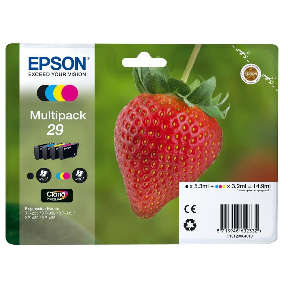 Epson Tintenpatrone gelb, magenta, schwarz, cyan (C13T29864012, T2986)