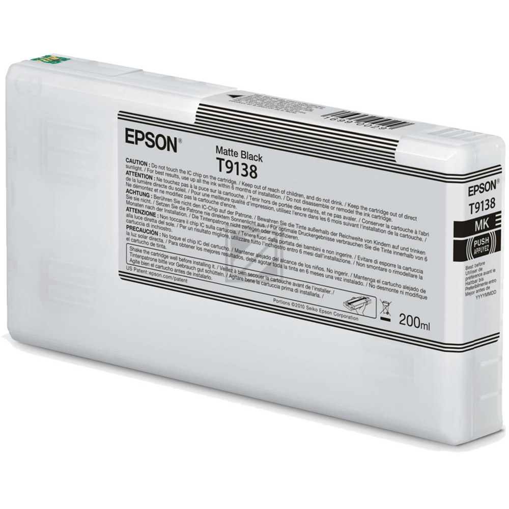 Epson Tintenpatrone schwarz matt (C13T913800, T9138)