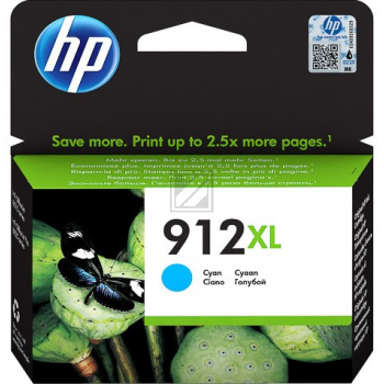 HP Tintenpatrone cyan HC (3YL81AE, 912XL)