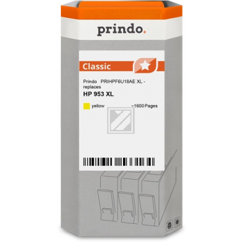 Prindo Tintenpatrone (Classic) gelb HC (PRIHPF6U18AE) ersetzt 953XL