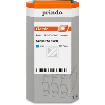 Prindo Tintenpatrone (Classic) cyan (PRICPGI1500C) ersetzt PGI-1500C