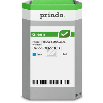 Prindo Tintenpatrone cyan HC (PRICCLI551CXLG) ersetzt CLI-551CXL