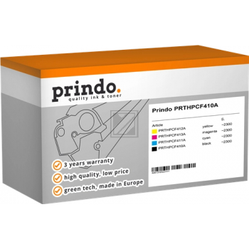 ORIGINAL Prindo Value Pack Schwarz / Cyan / Magenta / Gelb PRTHPCF410A Classic Rainbow 4 Toner: 1x PRTHPCF410A + 1x PRTHPCF411A + 1x PRTHPCF413A + 1x PRTHPCF412A