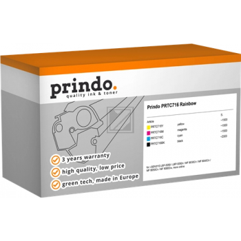 Prindo Toner-Kartusche gelb, magenta, schwarz, cyan (PRTC716 Rainbow) ersetzt 716