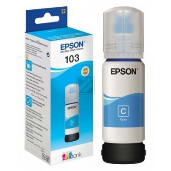 Epson Tintennachfüllfläschchen cyan (C13T00S24A10, 103) Qualitätsstufe: A MHD: 032028