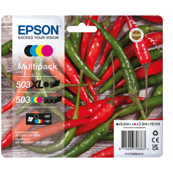 Epson Tintenpatrone gelb, magenta, schwarz, cyan HC (C13T09R94010, 503, 503XL)