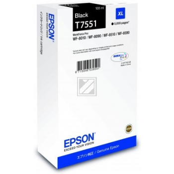 ORIGINAL Epson Druckerpatrone Schwarz C13T75514N T7551 XL ~5000 Seiten 100ml